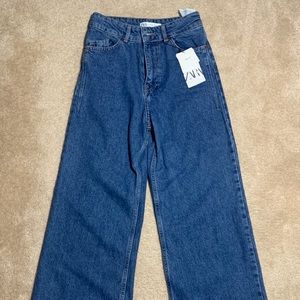Zara High Waisted Wide Leg Jeans